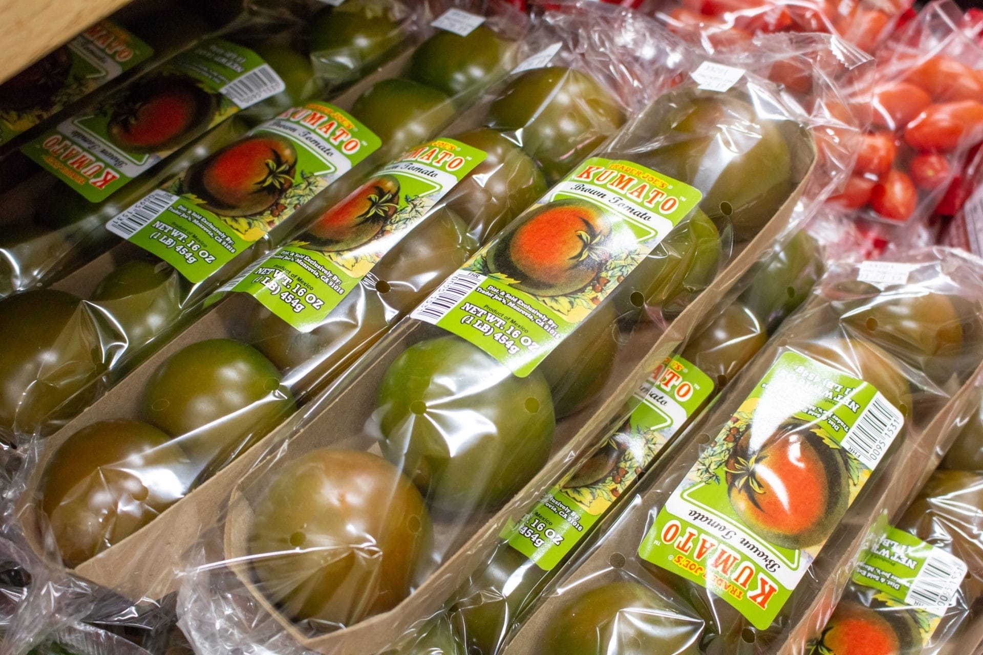 Tomatoes wrapped in plastic