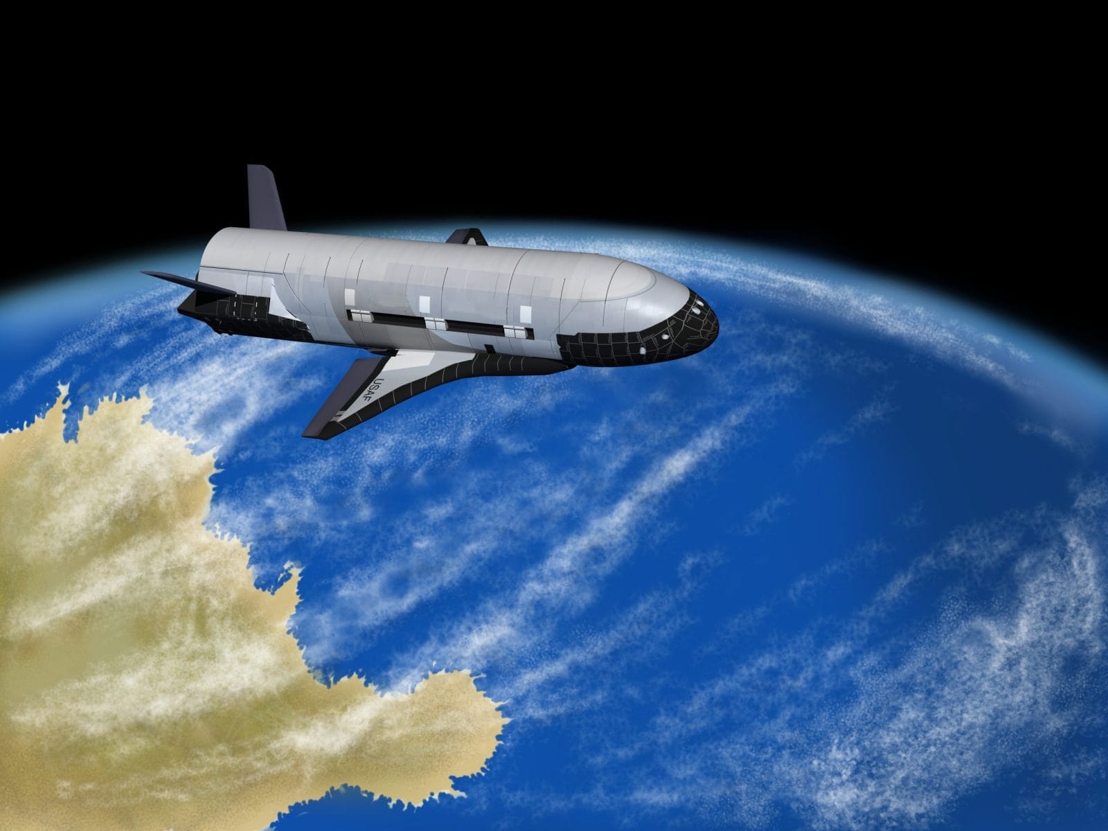 X-37b space plane in orbit