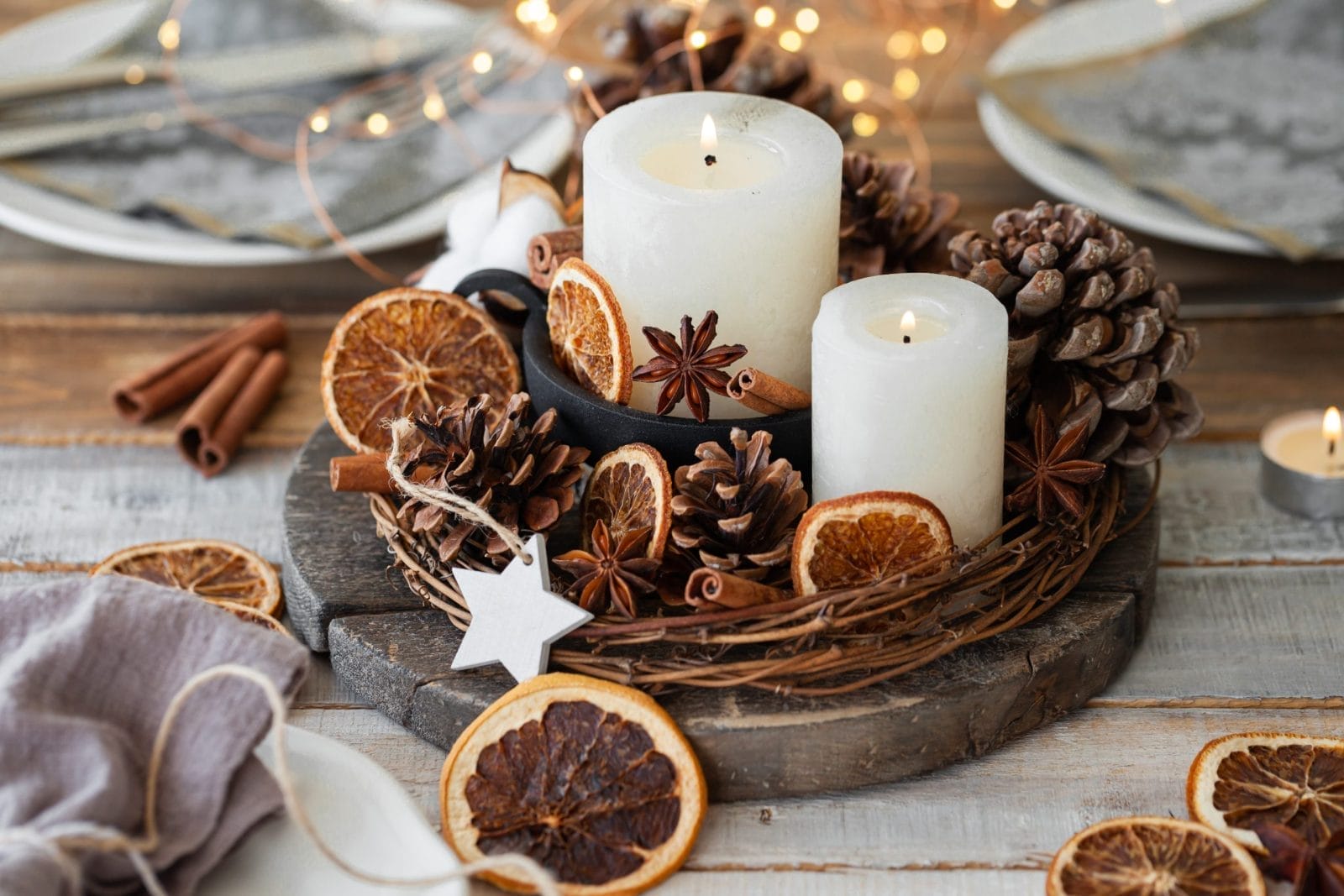 decorations for fall table candles