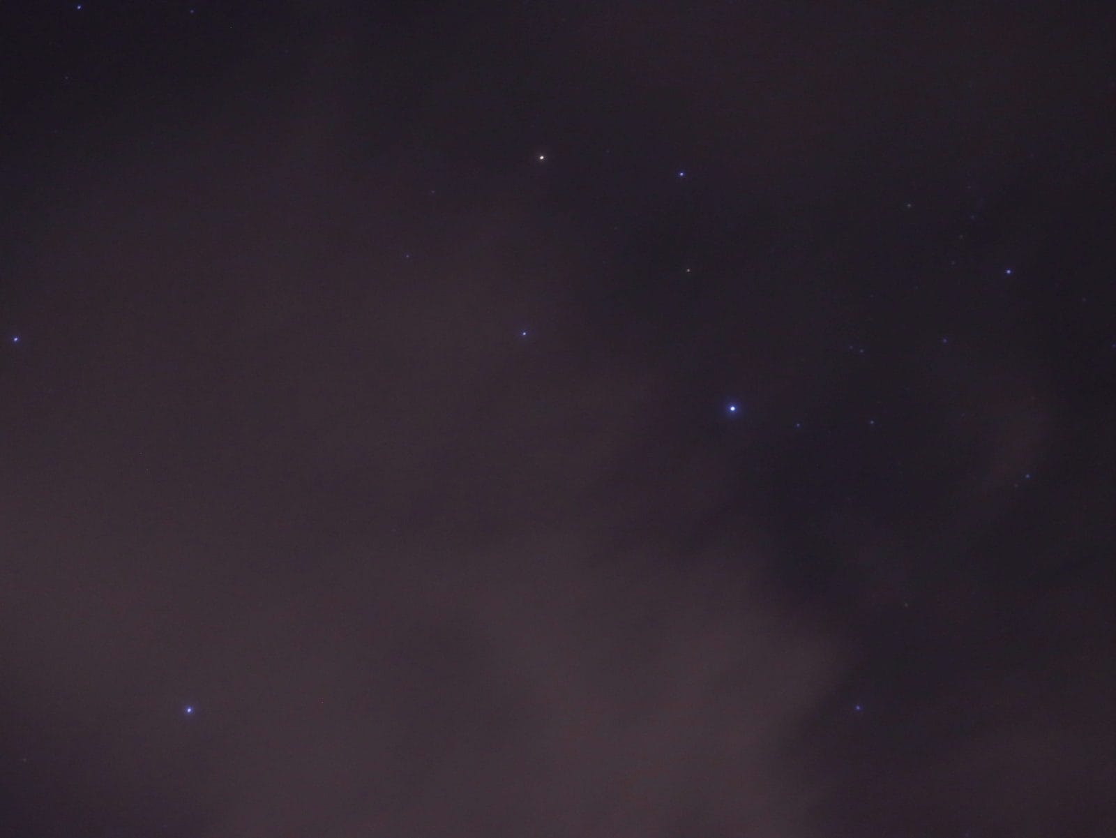 Cloudy night sky
