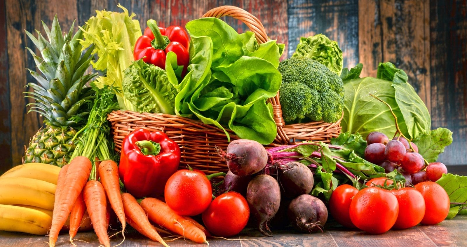 raw organic vegetables