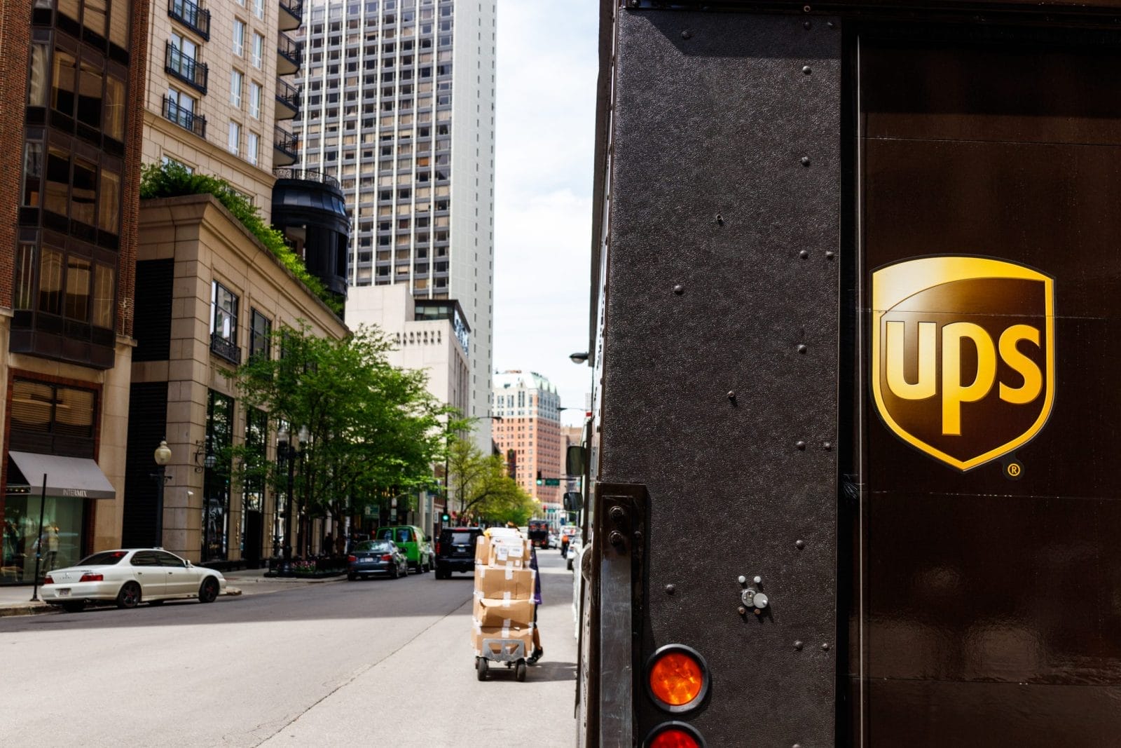 Back of UPS truck