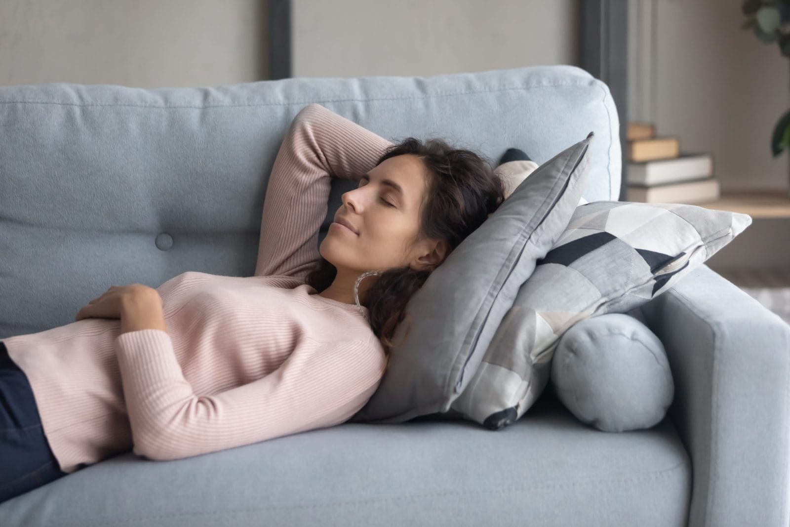 woman taking nap
