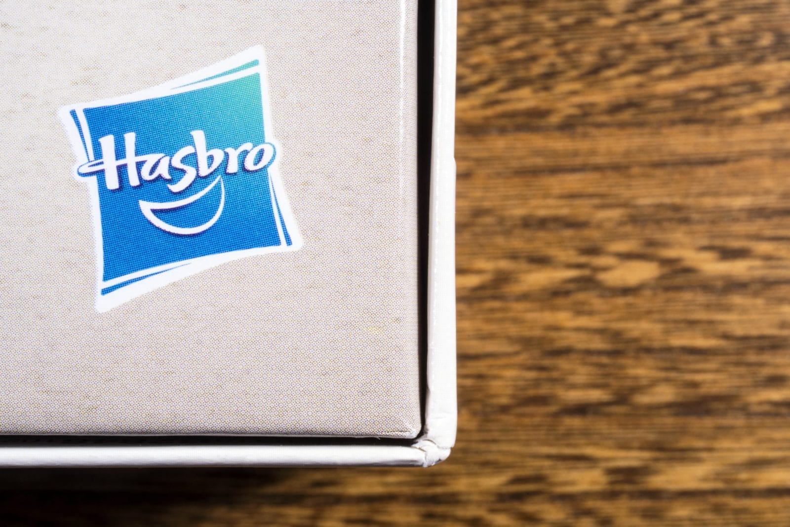 Hasbro logo on the back of a board game
