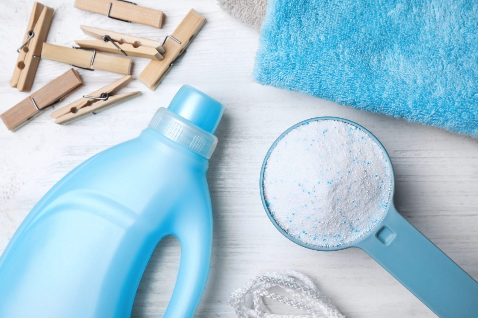 Detergents in plastic containers. Single use plastics may be able to be repurposed into detergents.