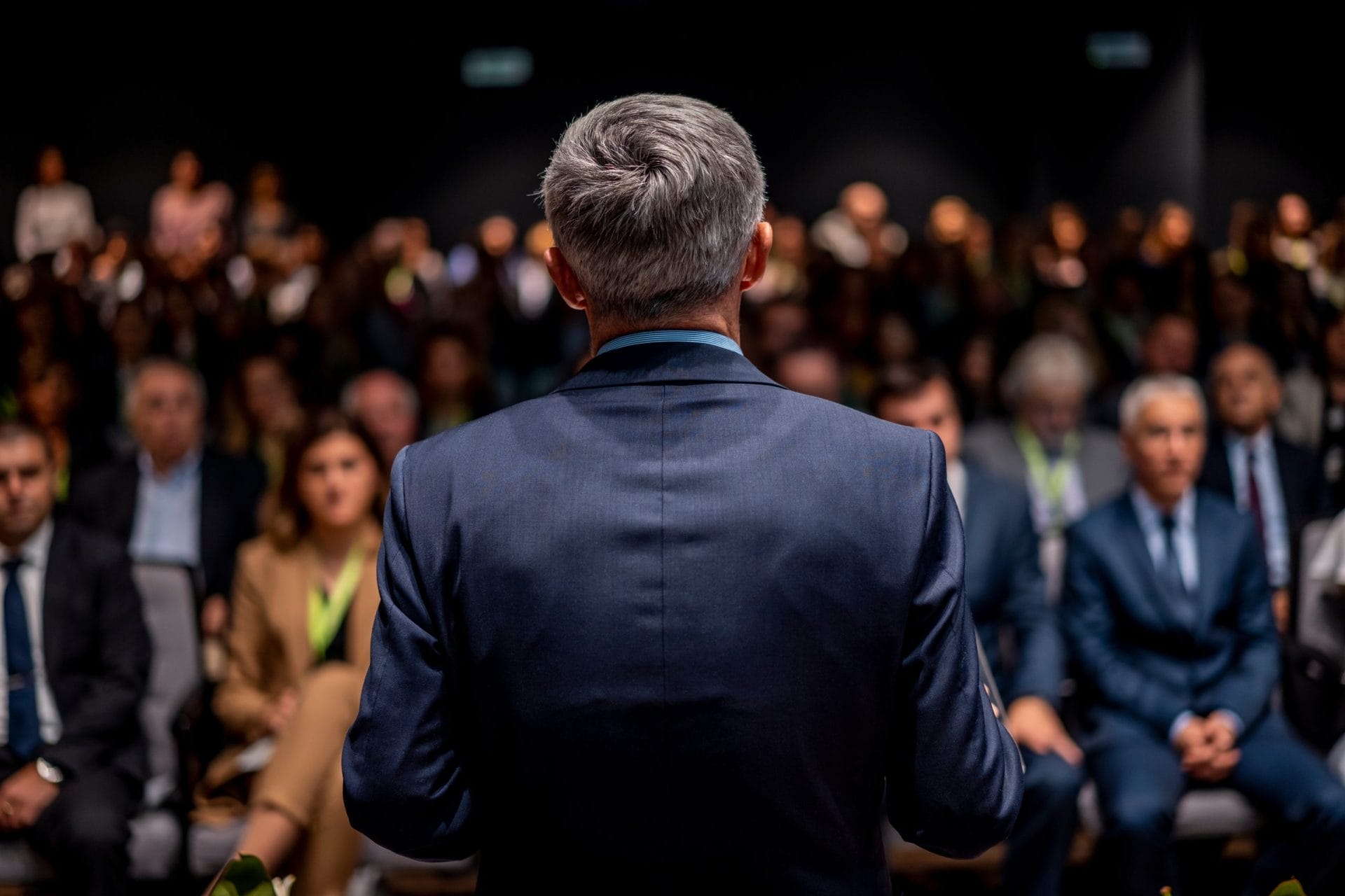 Man giving a speech