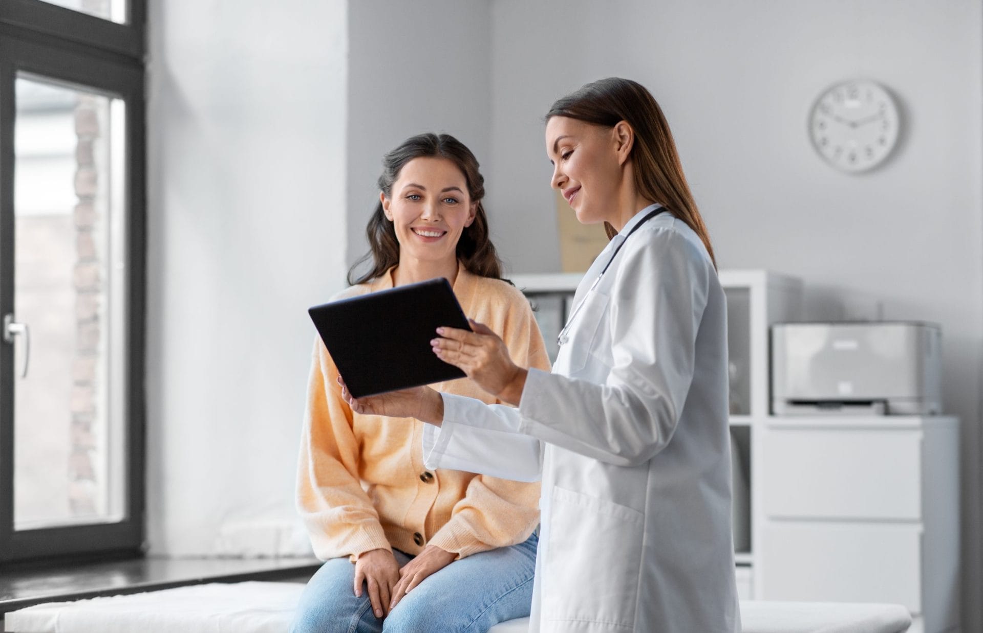 Doctor with patient