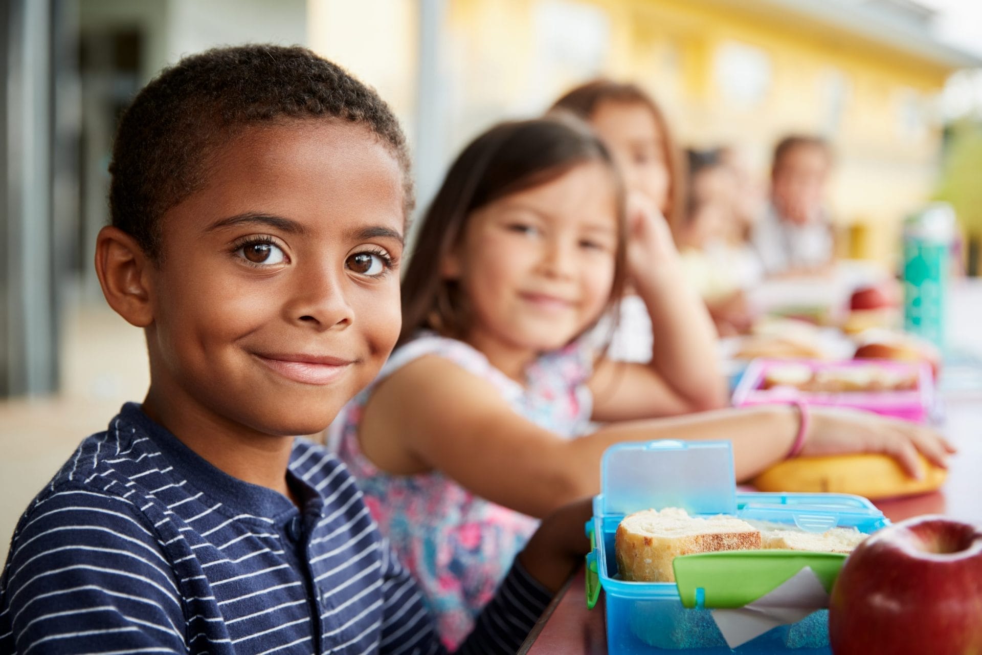 Kids at lunch table