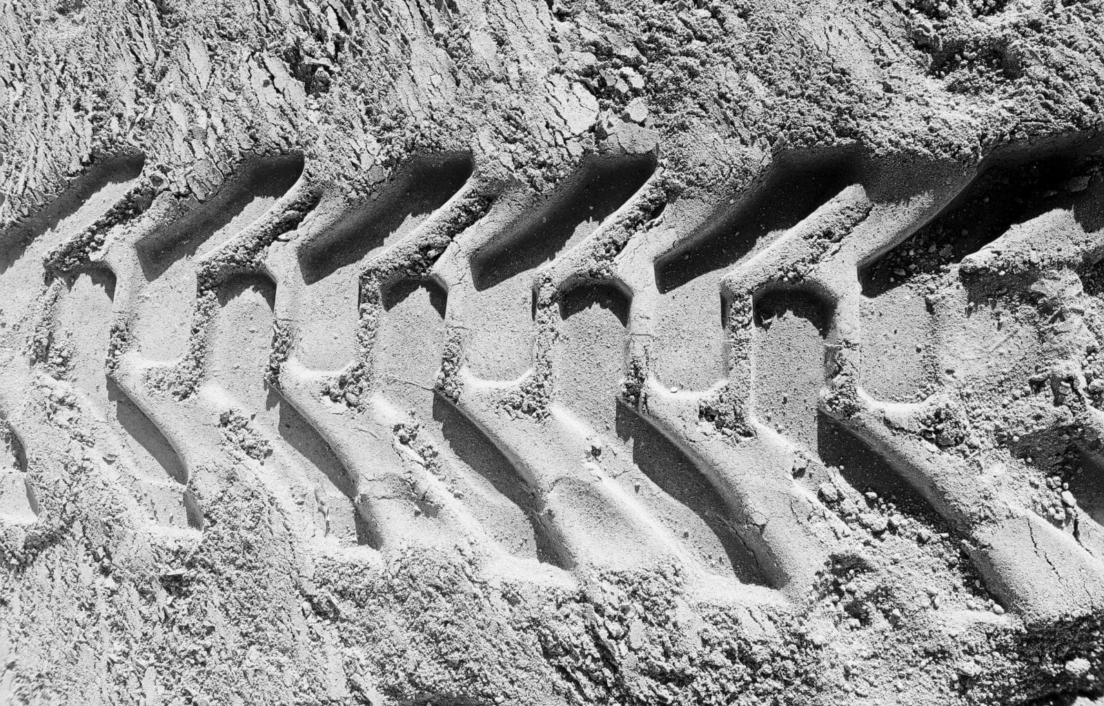 tire tracks in sand
