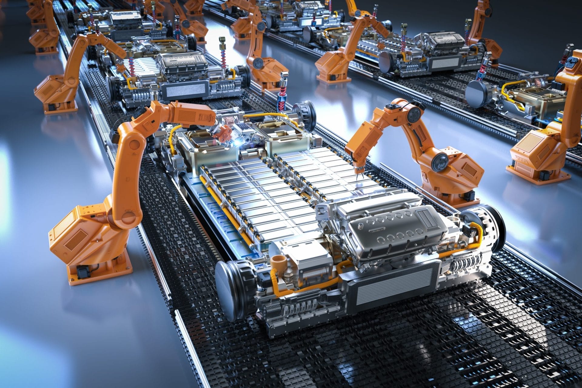 Robot assembly line