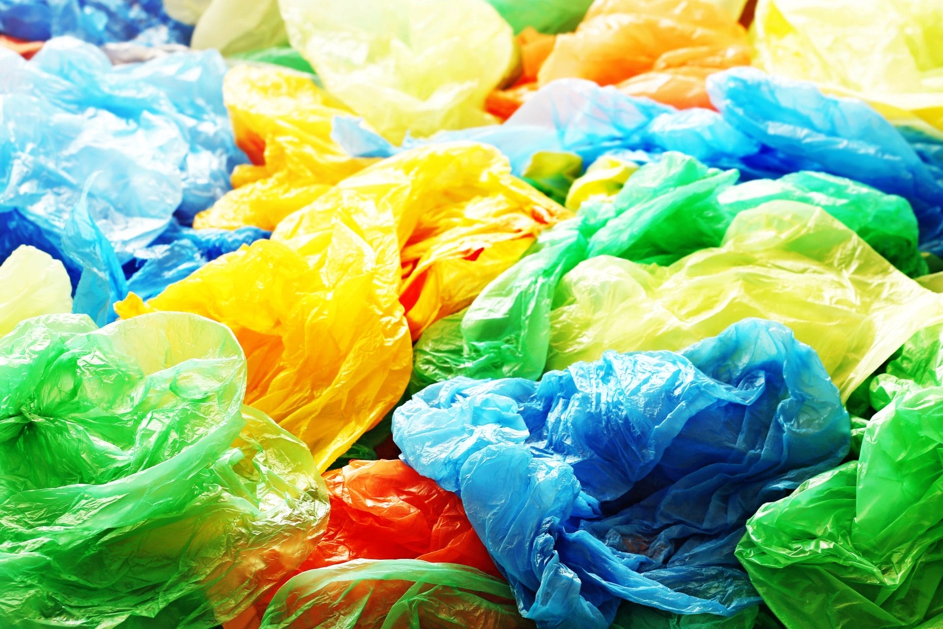 Colorful plastic bags