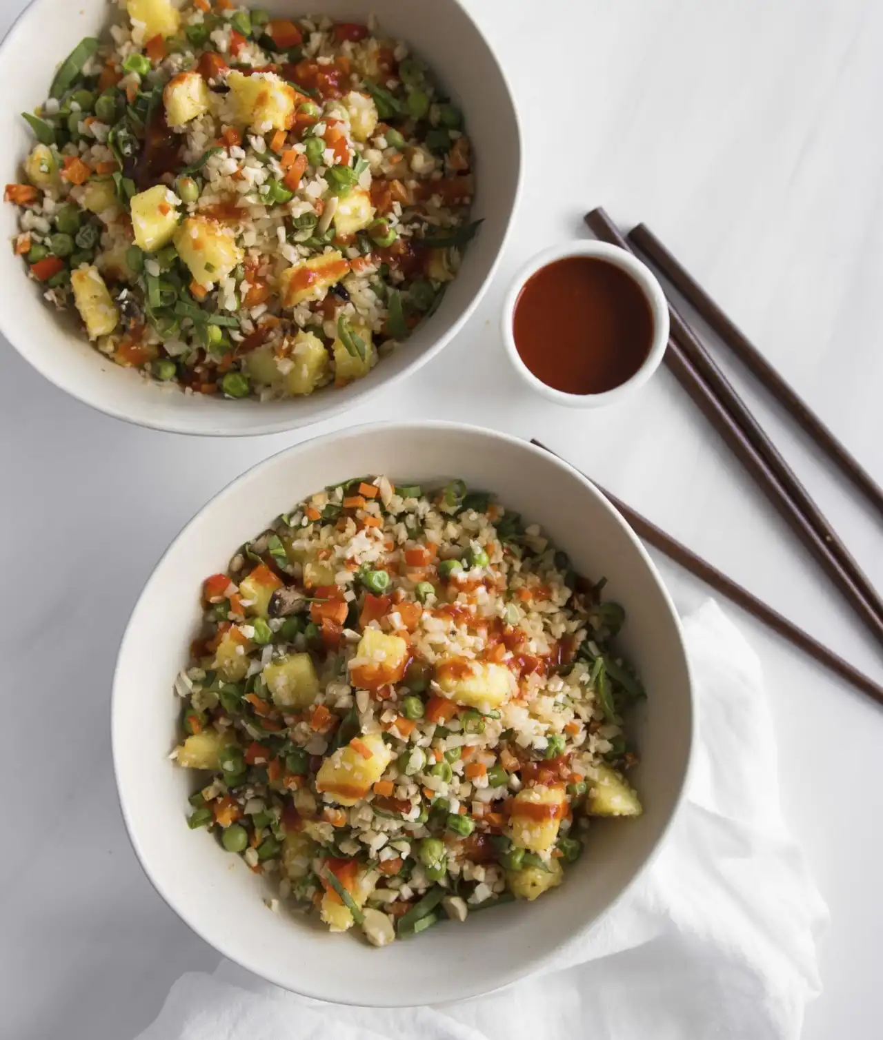 Pineapple Fried Cauliflower Rice Bowl