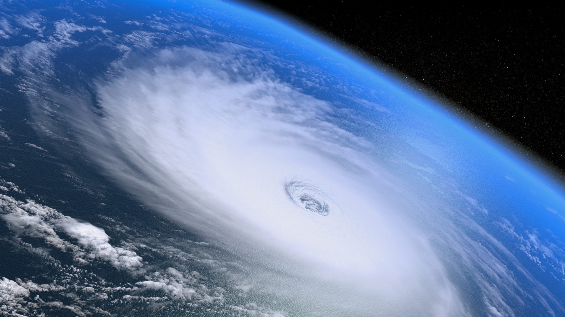 Giant hurricane seen from space