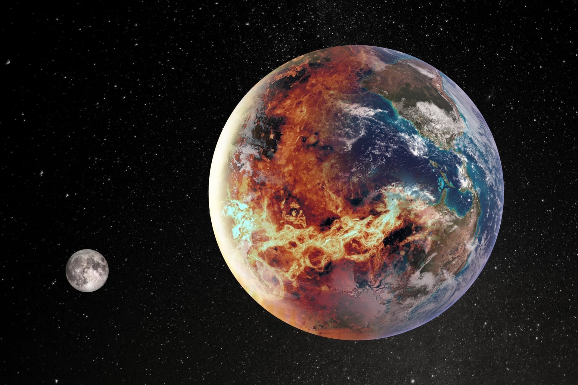 Earth on fire