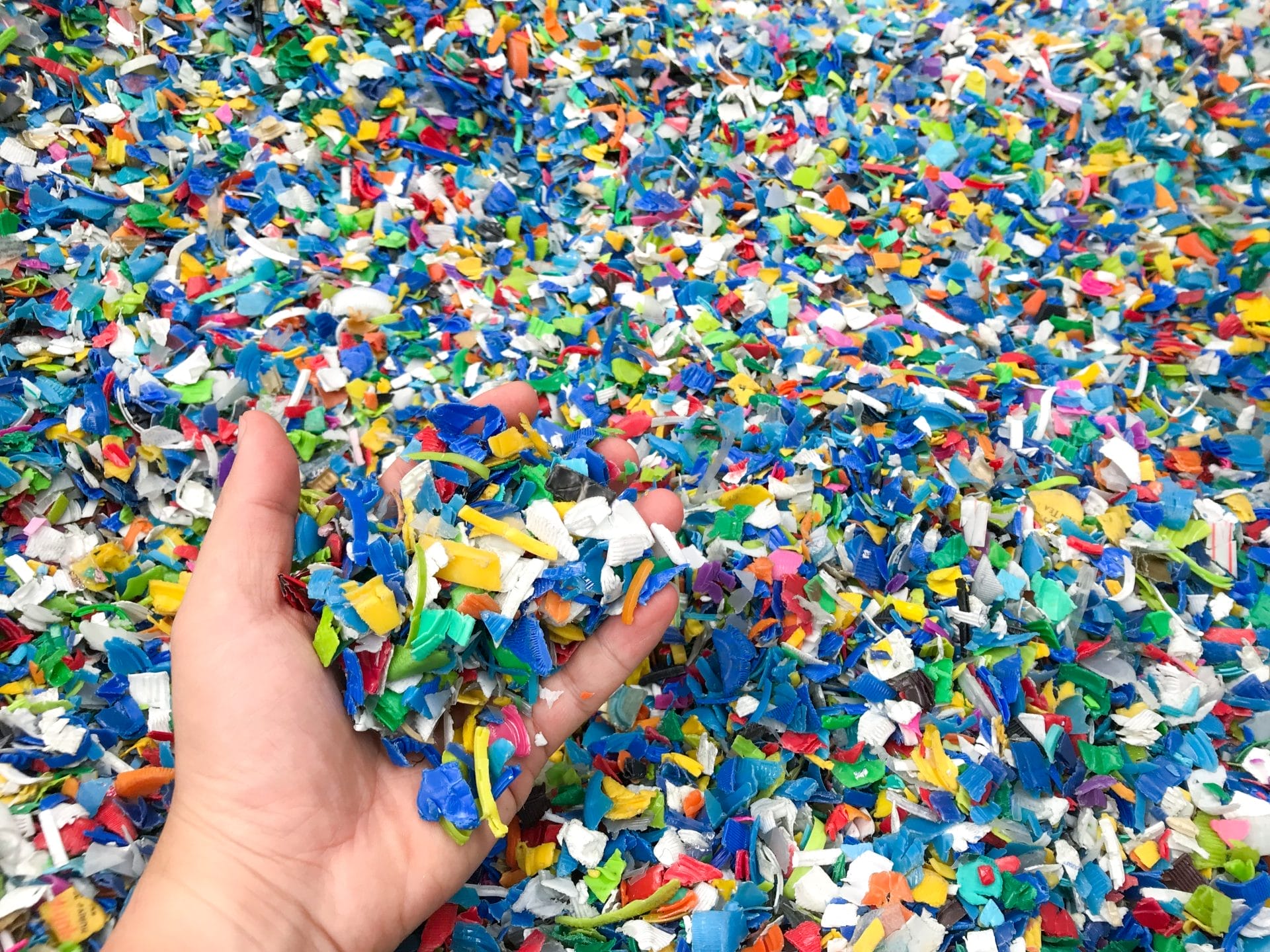 A pile of different-colored plastics
