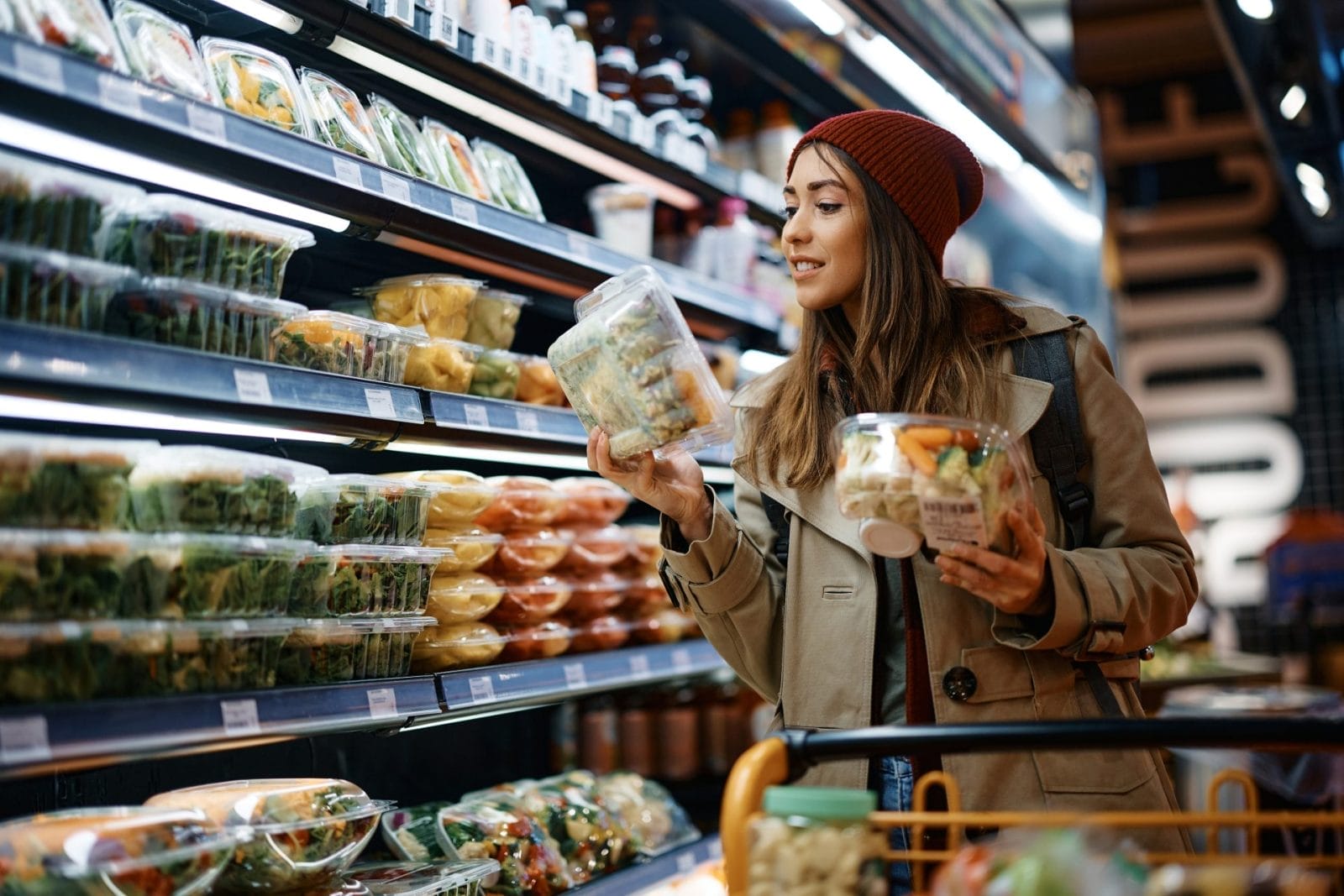 person reading food label