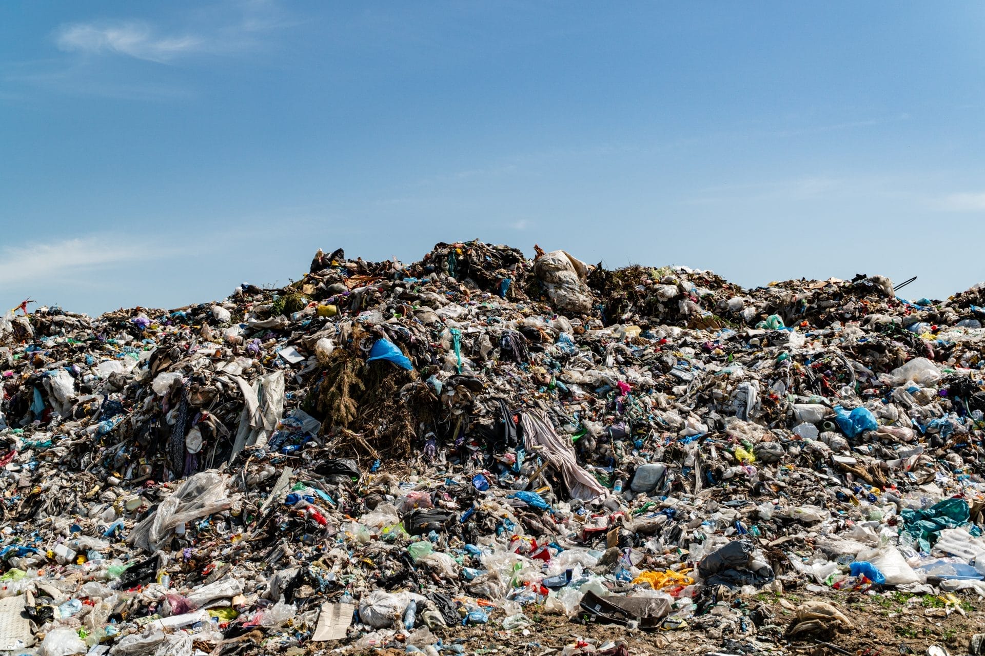 Large pile of plastic waste