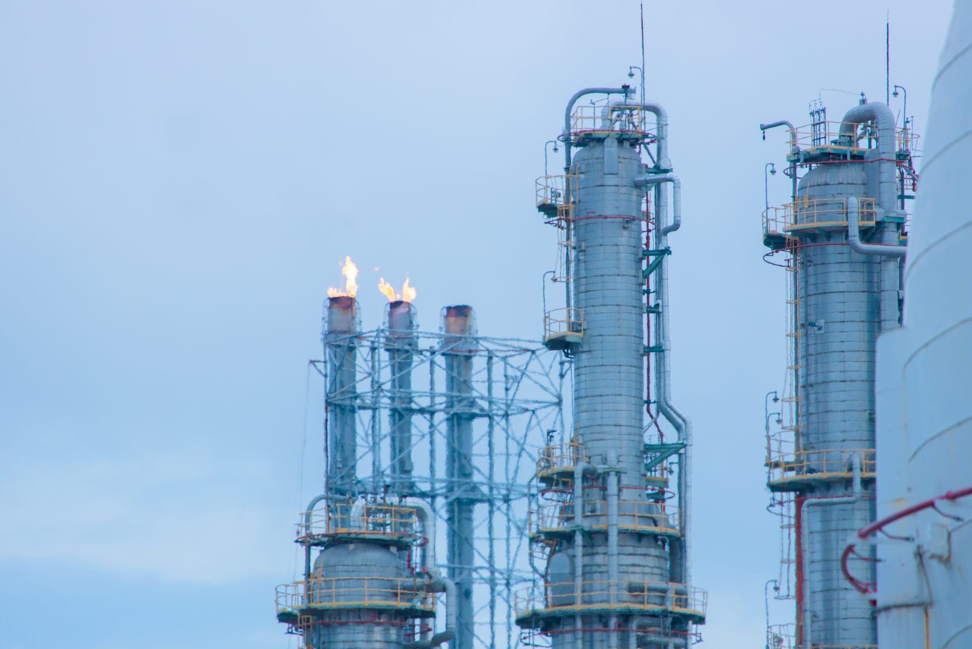 Methane Gas Tower at Refinery