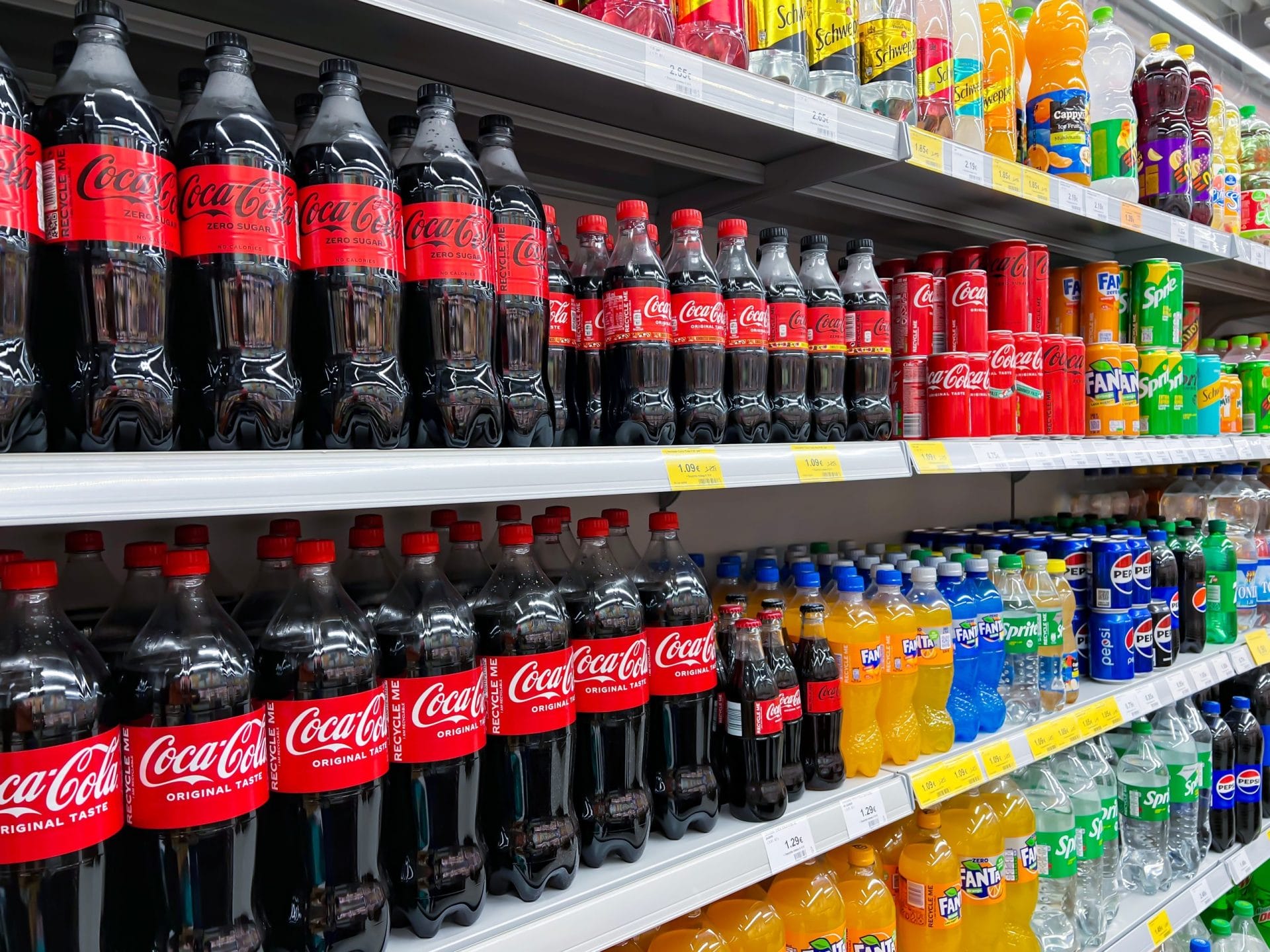 April 13, 2023 Beltsy, Moldova. For illustrative editorial use. Coca-Cola and sweet water
